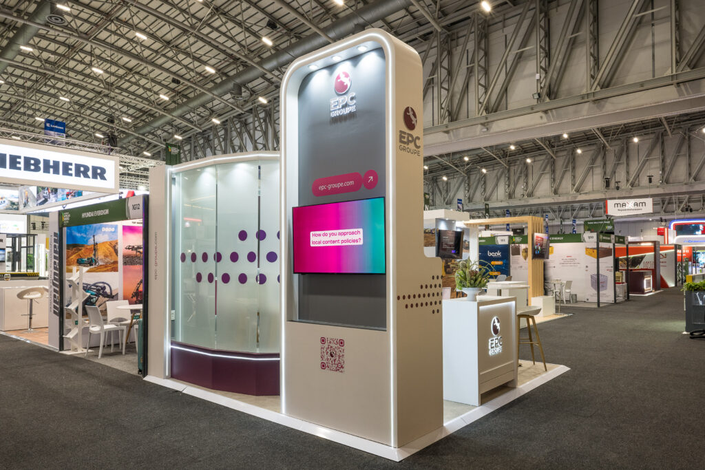exhibition stand builders jane&paul for EPC at Mining Indaba